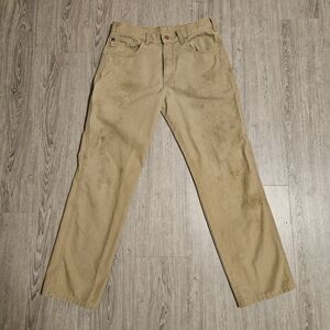 Carhartt 32x34 Tan Fire Resistant Original Fit Men's Pants